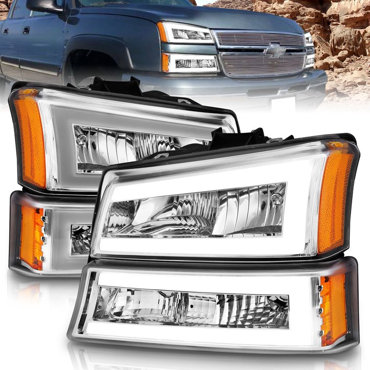 111502 Crystal Headlight Set Fits Select GM Truck/SUV