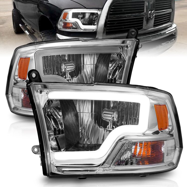 111516 Crystal Headlight Set Fits Select Ram 1500/2500/3500, Dodge Ram 1500/2500/3500