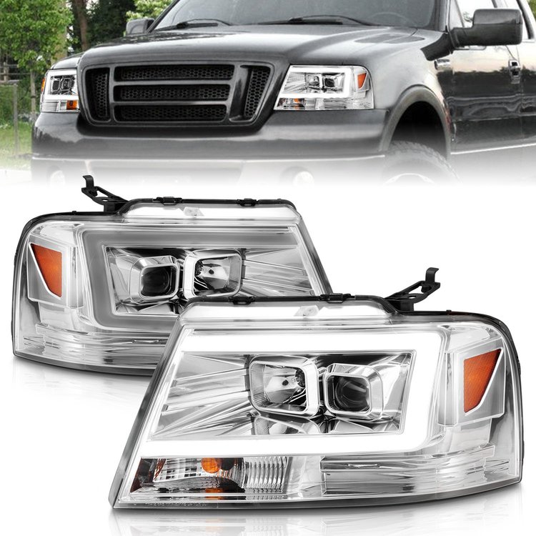 111542 Projector Headlight Set 2004-2008 Ford F-150, 2006-2008 Lincoln Mark LT