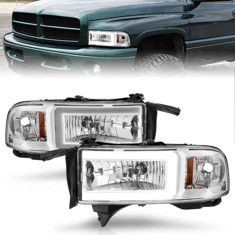 111555 LED Crystal Headlight Set 1994-2001 Dodge Ram 1500, 1994-2002 Dodge Ram 2500, 1994-2002 Dodge Ram 3500