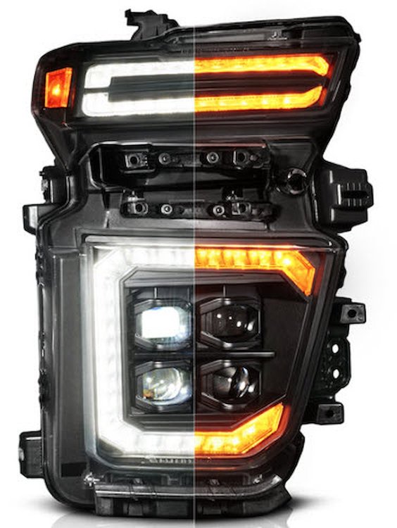 111619X-R Full LED Z-Series Projector Headlight for 2020-2024 Chevy Silverado 2500, 3500 HD Trucks [Right/Passenger Side]