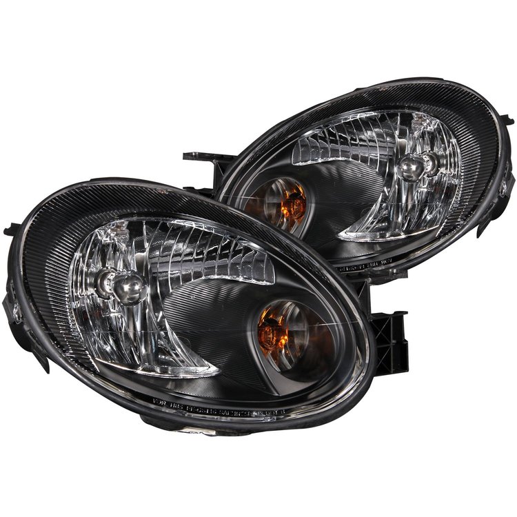 121030 Black Housing Headlights 2003-2005 Dodge Neon