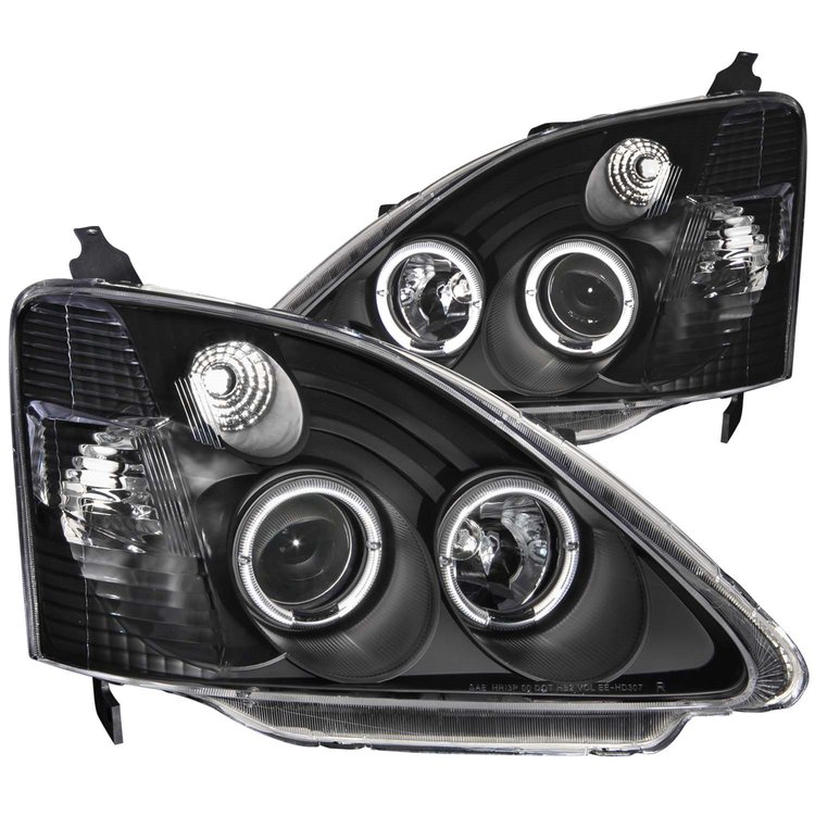 121057 Black Housing Headlights 2002-2004 Honda Civic