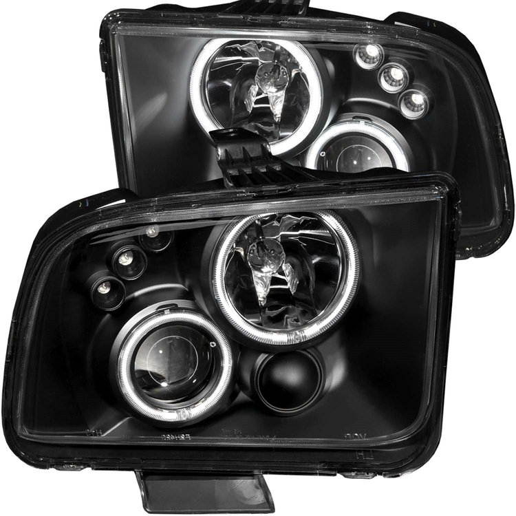 121166 Black Housing Headlights 2005-2009 Ford Mustang