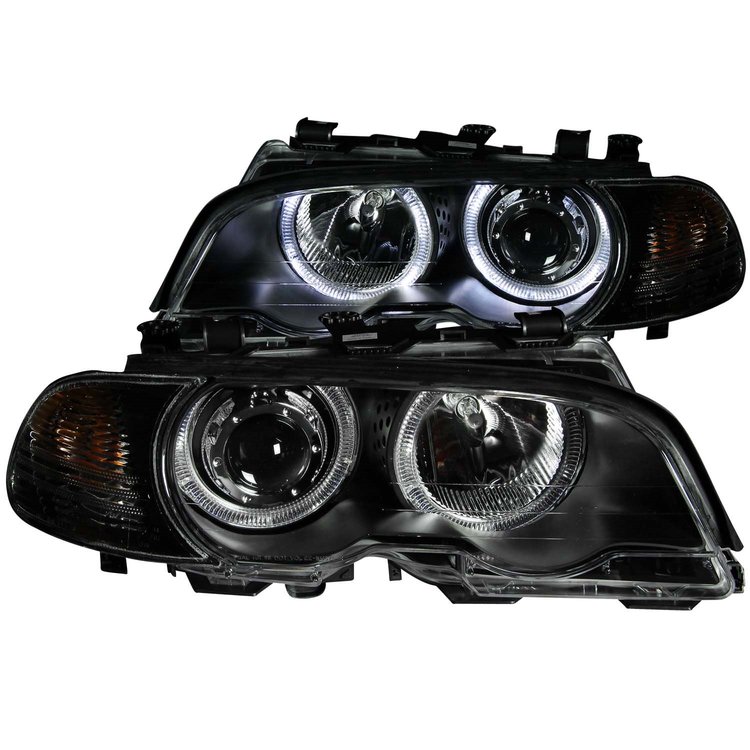 121269 Black Housing Headlights 2000-2003 BMW 3 Series E46