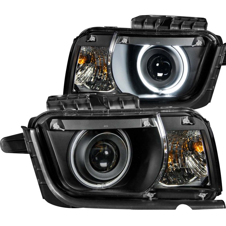121312 Black Housing Headlights 2010-2013 Chevy Camaro
