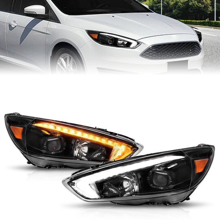 121564 Projector Headlight Set 2015-2018 Ford Focus