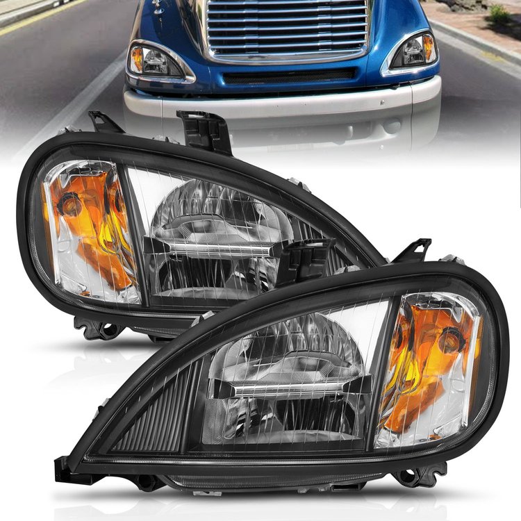 131028 LED Crystal Headlight Set 2000-2013 Freightliner Columbia