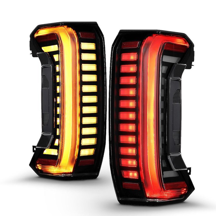 311455X Full LED Tail Lights Black Smoke Lens w/Ignition Initiation & Sequential Fits Select Toyota Tundra