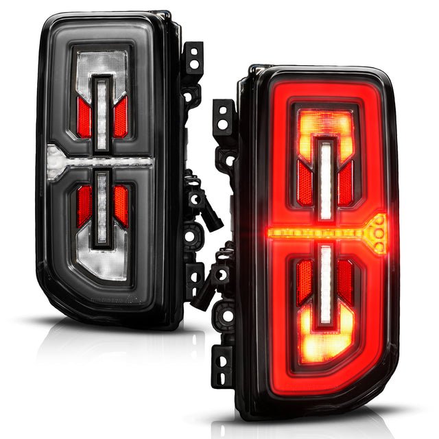 311490X Full LED Black Tail Lights w/Clear Lens & Sequential Signal Fits Select Ford Bronco (Non-Raptor Models)