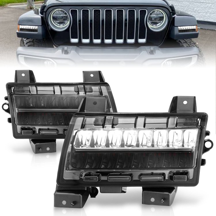 511085 Full LED Fender Lights Fits Select Jeep Wrangler Sport, Sport S Models