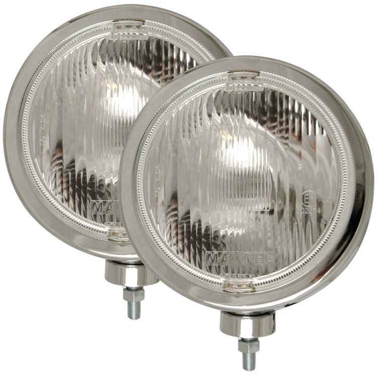 H3 8" Round Slimline Fog Lights Chrome