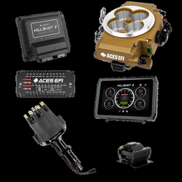 Killshot 2 Pro EFI System with Distributor and Coil for 4150-Flange Intake Manifolds