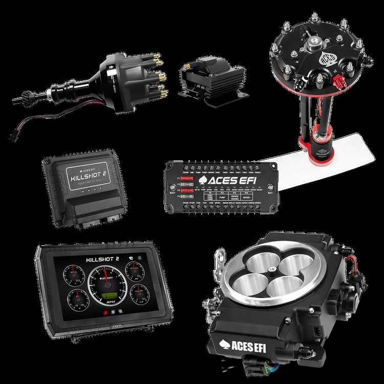 Complete Killshot 2 Pro EFI Conversion Kit for 4150-Flange Intake Manifolds [Black]