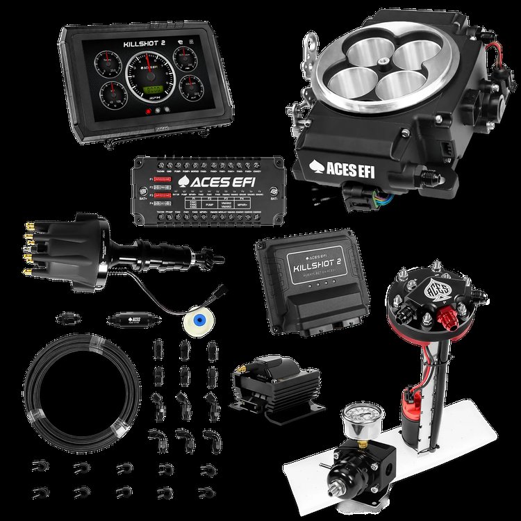 Complete Killshot 2 Pro EFI Conversion Kit for 4150-Flange Intake Manifolds [Black]