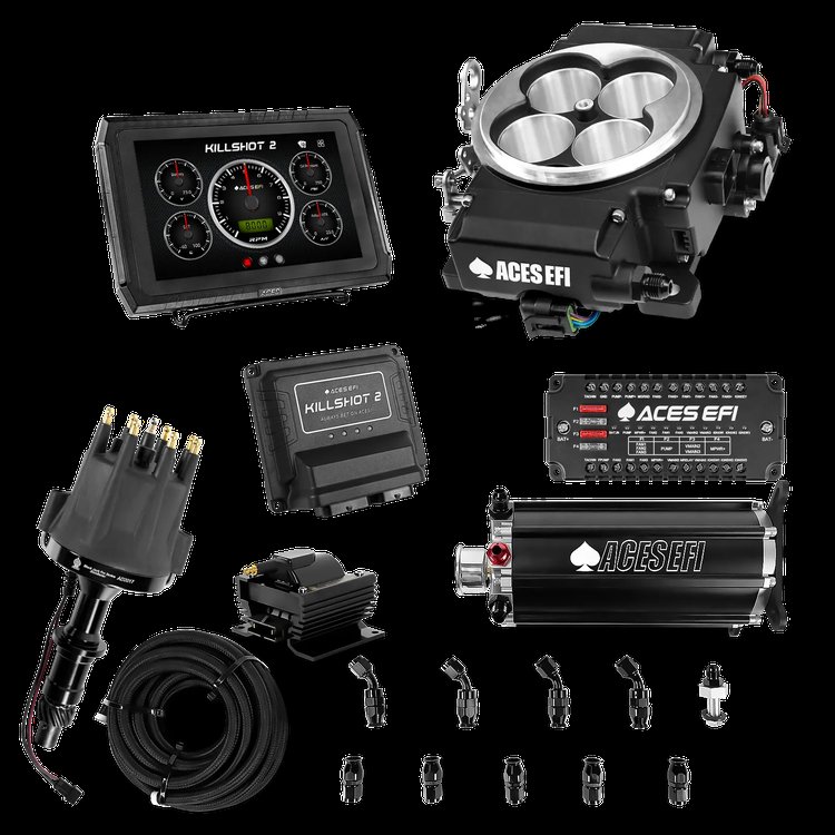 Complete Killshot 2 Pro EFI Conversion Kit for 4150-Flange Intake Manifolds [Black]