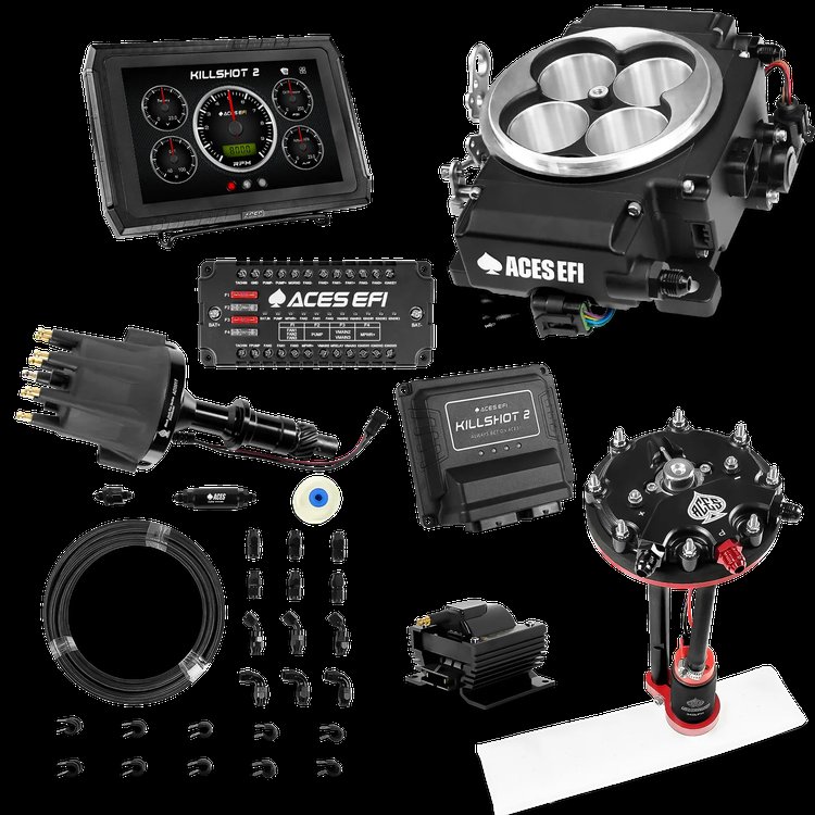Complete Killshot 2 Pro EFI Conversion Kit for 4150-Flange Intake Manifolds [Black]
