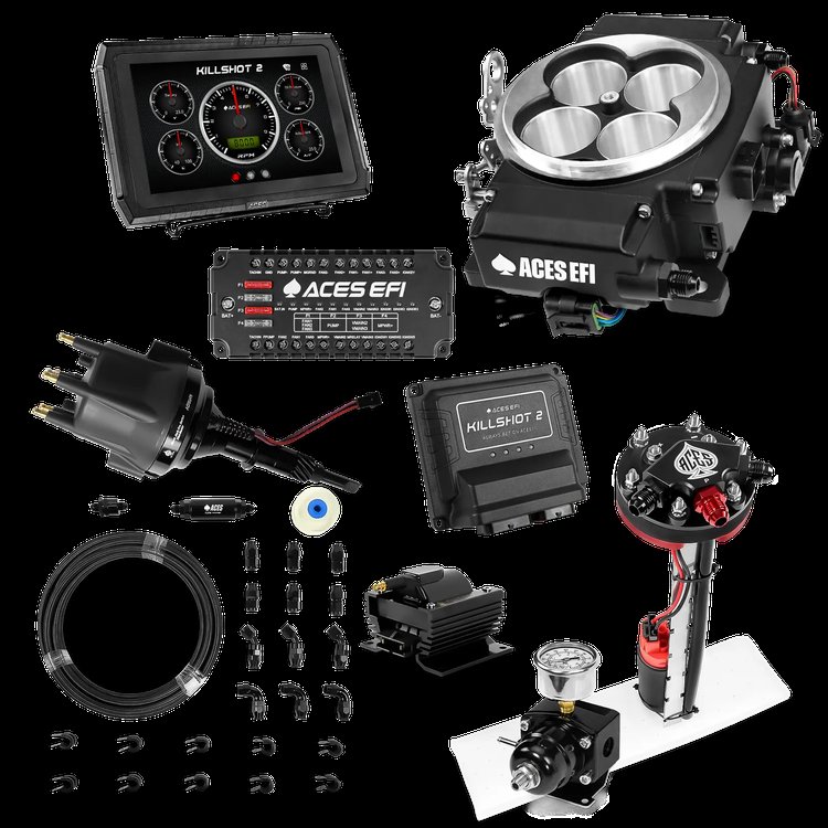 Complete Killshot 2 Pro EFI Conversion Kit for 4150-Flange Intake Manifolds [Black]