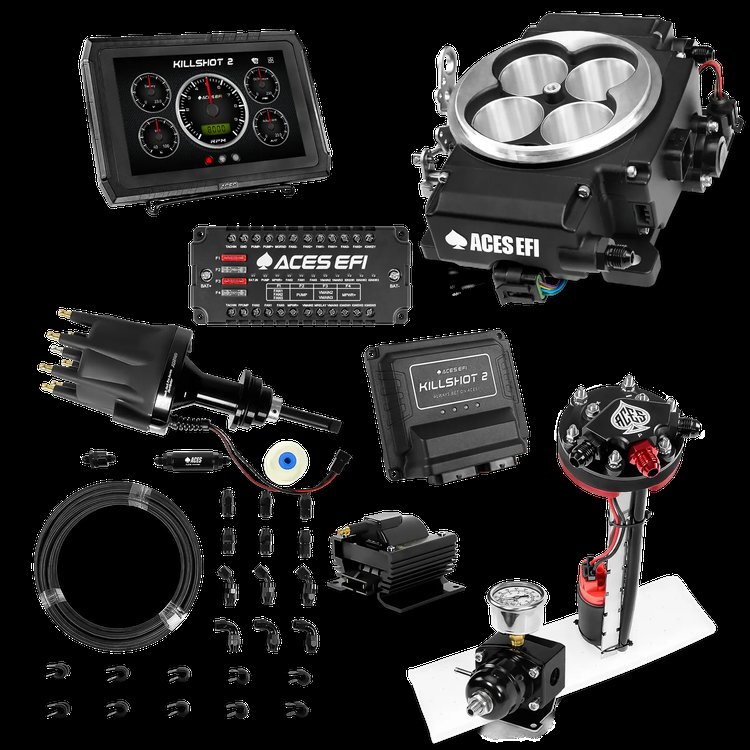 Complete Killshot 2 Pro EFI Conversion Kit for 4150-Flange Intake Manifolds [Black]