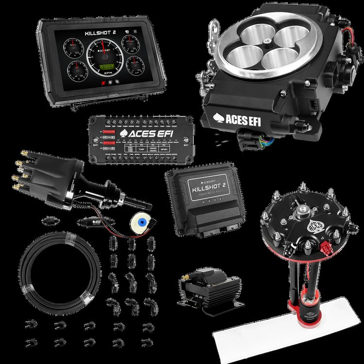 Complete Killshot 2 Pro EFI Conversion Kit for 4150-Flange Intake Manifolds [Black]