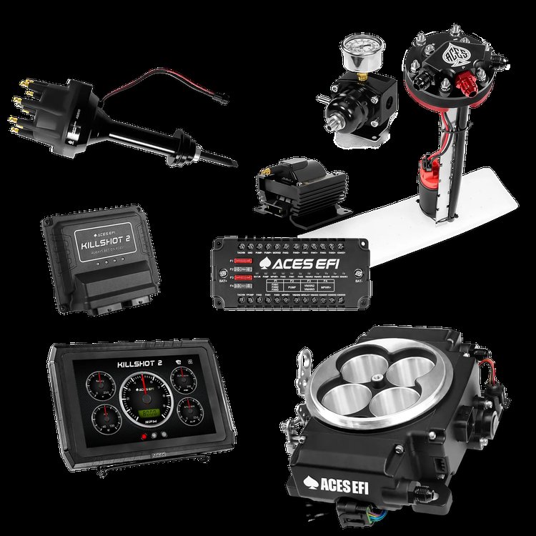 Complete Killshot 2 Pro EFI Conversion Kit for 4150-Flange Intake Manifolds [Black]