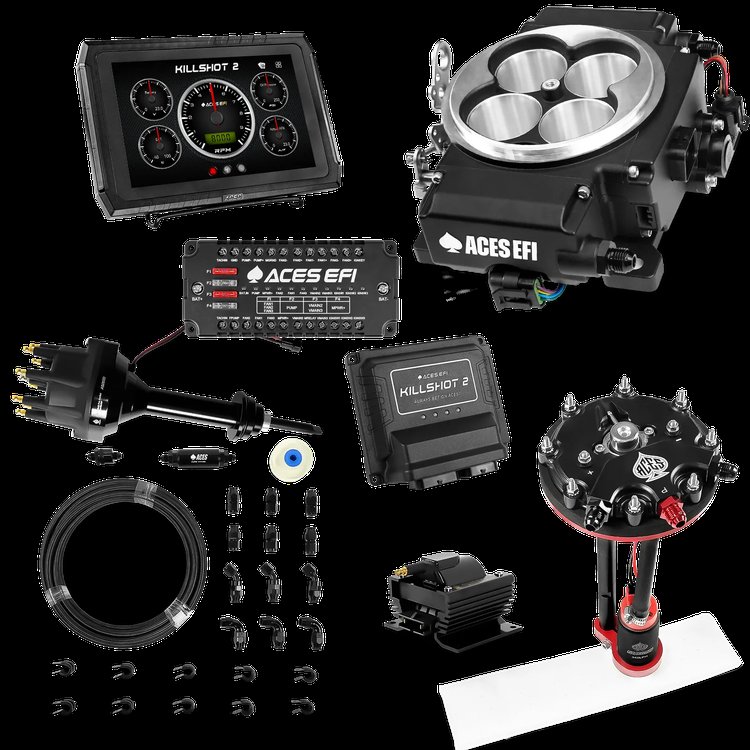 Complete Killshot 2 Pro EFI Conversion Kit for 4150-Flange Intake Manifolds [Black]