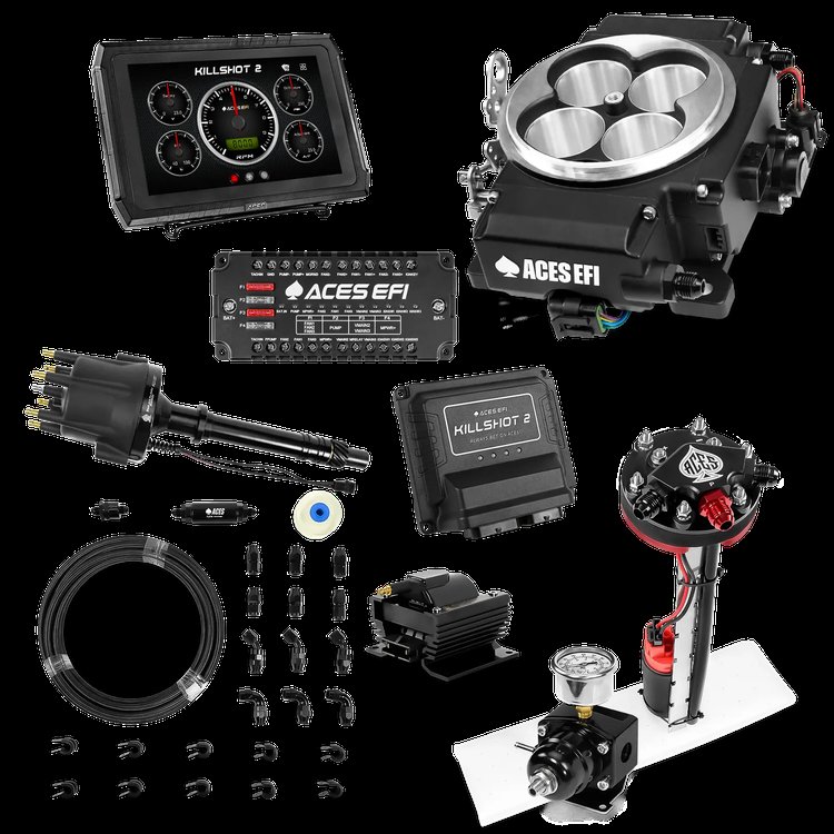 Complete Killshot 2 Pro EFI Conversion Kit for 4150-Flange Intake Manifolds [Black]