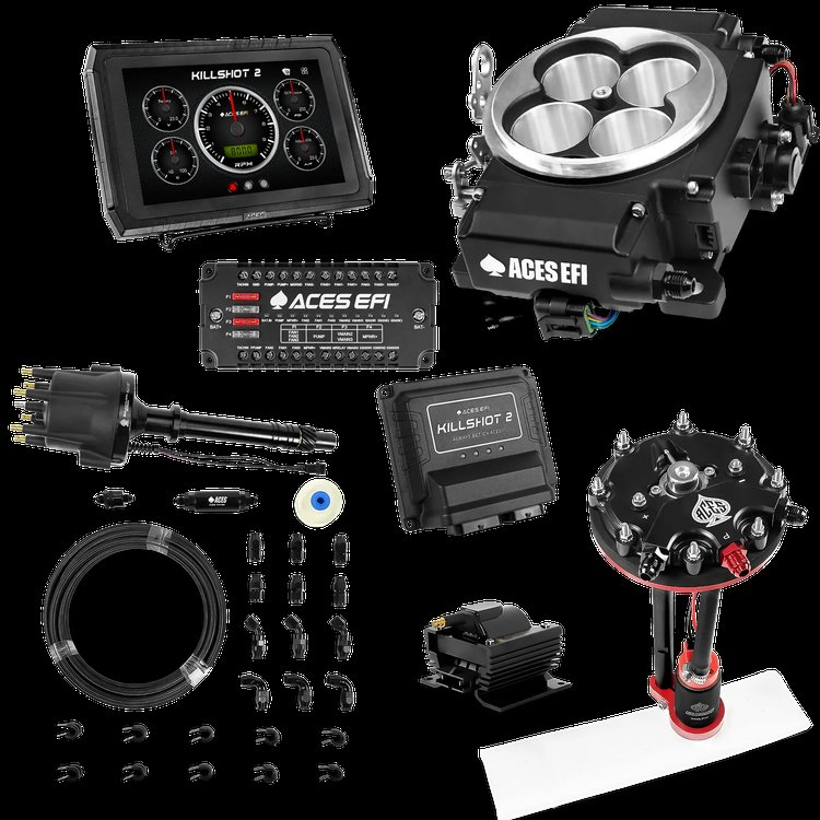 Complete Killshot 2 Pro EFI Conversion Kit for 4150-Flange Intake Manifolds [Black]