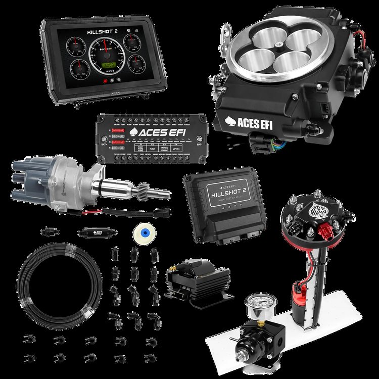 Complete Killshot 2 Pro EFI Conversion Kit for 4150-Flange Intake Manifolds [Black]