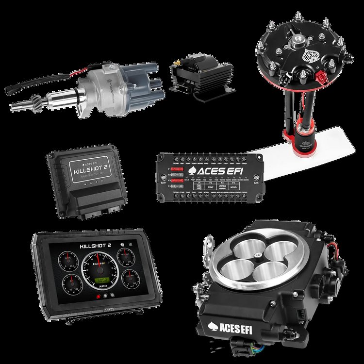 Complete Killshot 2 Pro EFI Conversion Kit for 4150-Flange Intake Manifolds [Black]