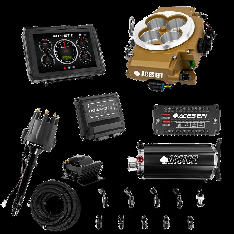 Complete Killshot 2 Pro EFI Conversion Kit for 4150-Flange Intake Manifolds [Gold]