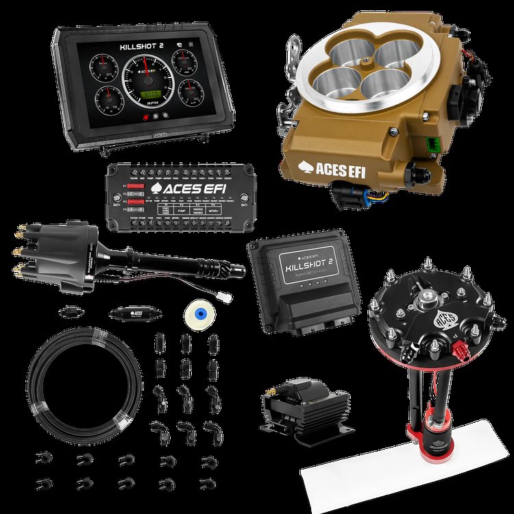 Complete Killshot 2 Pro EFI Conversion Kit for 4150-Flange Intake Manifolds [Gold]