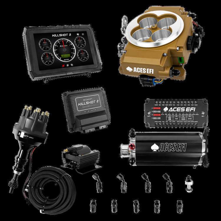 Complete Killshot 2 Pro EFI Conversion Kit for 4150-Flange Intake Manifolds [Gold]