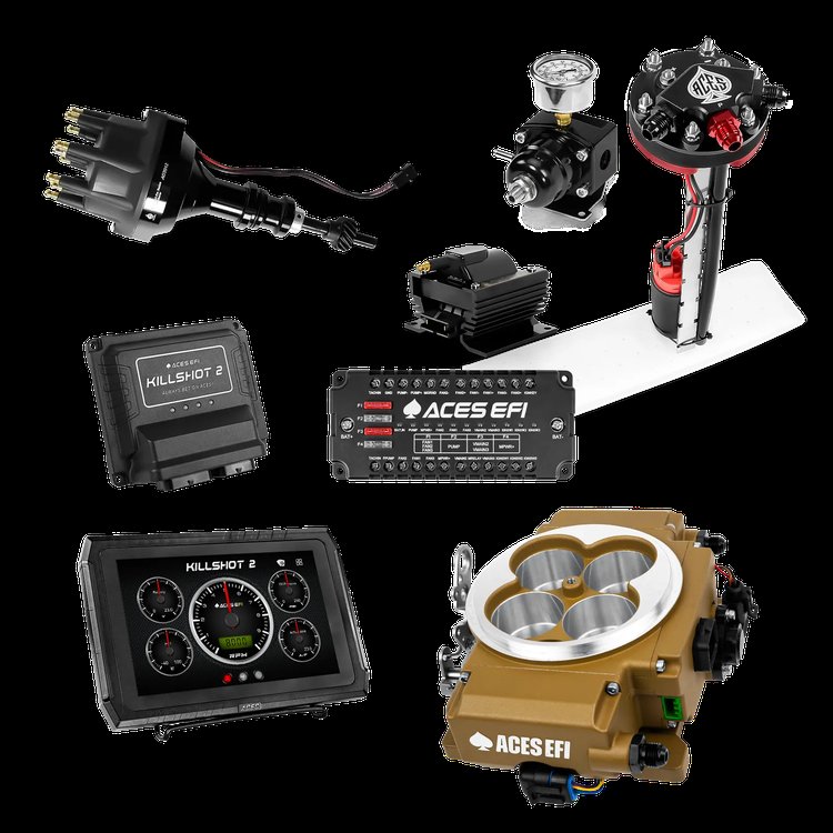 Complete Killshot 2 Pro EFI Conversion Kit for 4150-Flange Intake Manifolds [Gold]