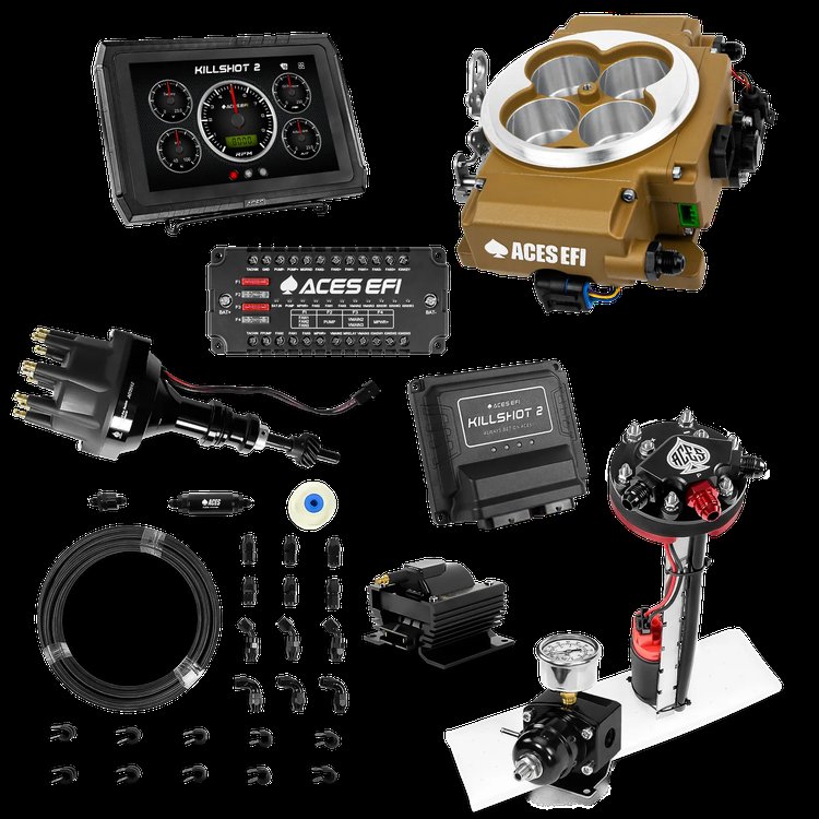 Complete Killshot 2 Pro EFI Conversion Kit for 4150-Flange Intake Manifolds [Gold]