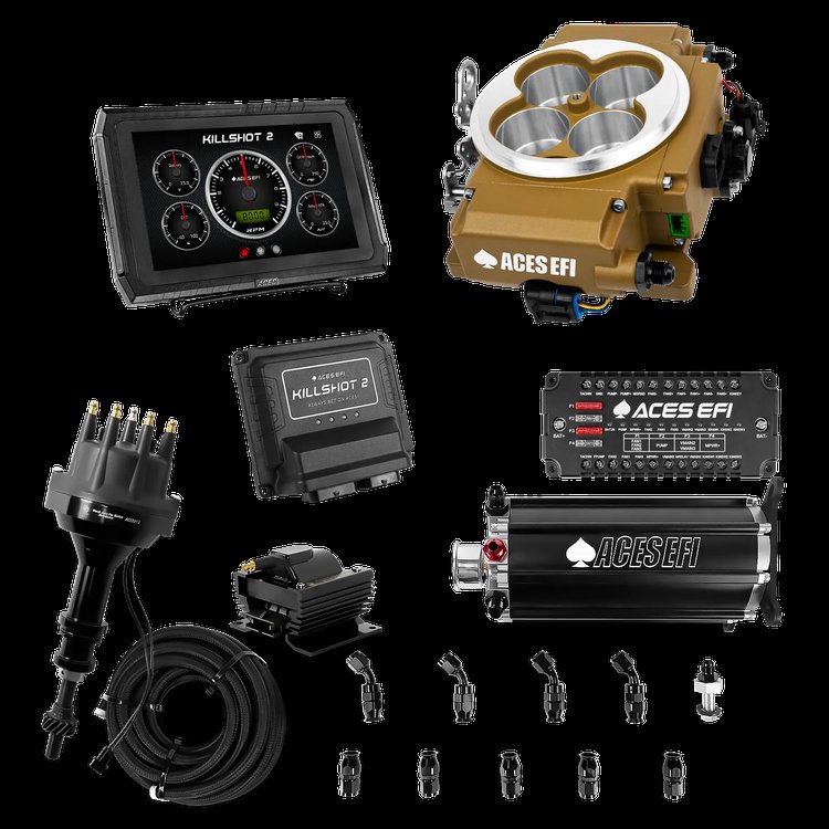 Complete Killshot 2 Pro EFI Conversion Kit for 4150-Flange Intake Manifolds [Gold]