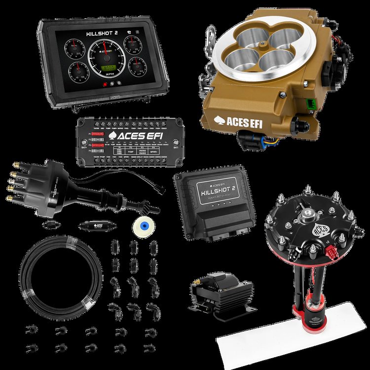 Complete Killshot 2 Pro EFI Conversion Kit for 4150-Flange Intake Manifolds [Gold]