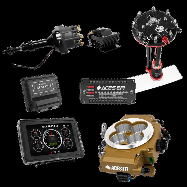 Complete Killshot 2 Pro EFI Conversion Kit for 4150-Flange Intake Manifolds [Gold]