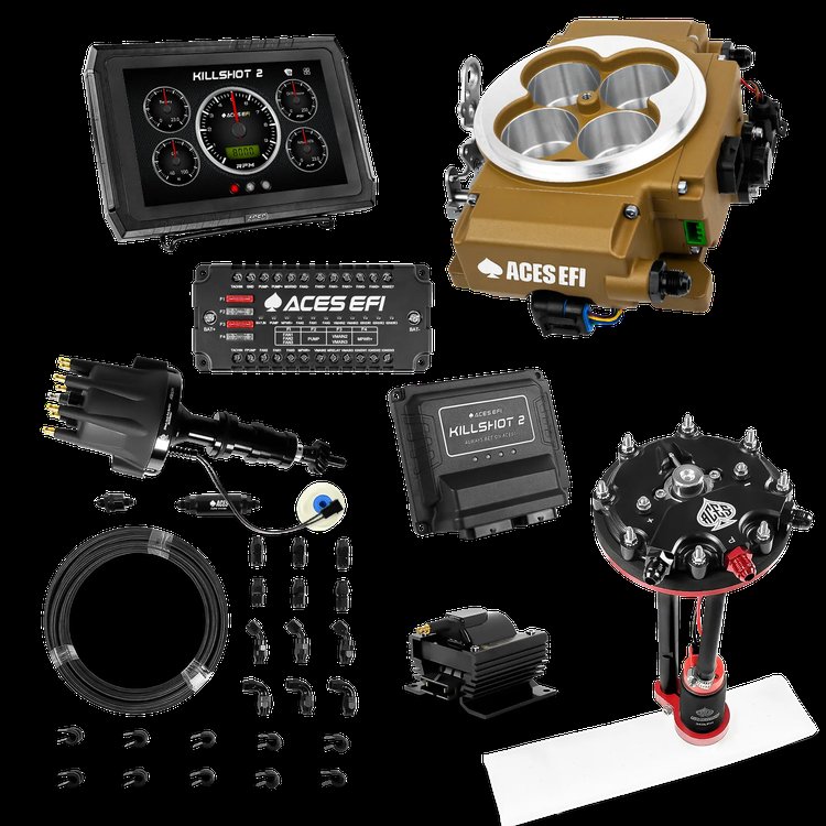 Complete Killshot 2 Pro EFI Conversion Kit for 4150-Flange Intake Manifolds [Gold]