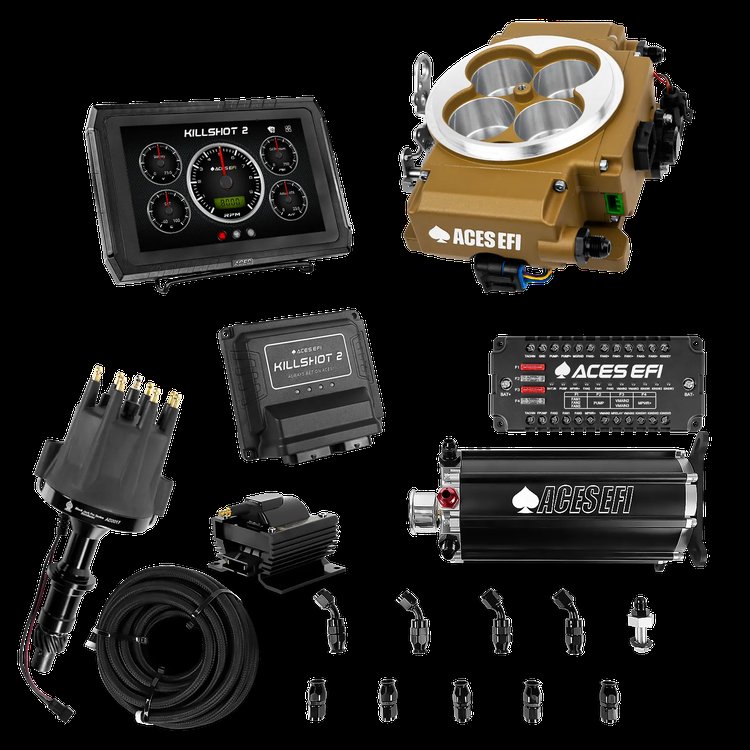 Complete Killshot 2 Pro EFI Conversion Kit for 4150-Flange Intake Manifolds [Gold]