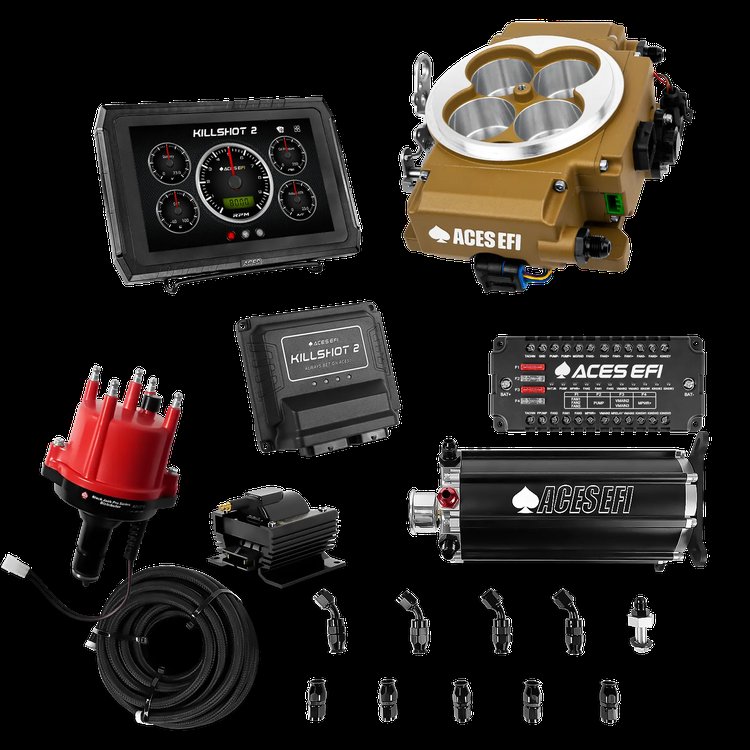 Complete Killshot 2 Pro EFI Conversion Kit for 4150-Flange Intake Manifolds [Gold]