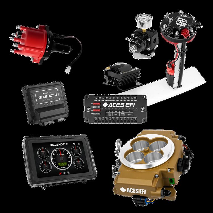 Complete Killshot 2 Pro EFI Conversion Kit for 4150-Flange Intake Manifolds [Gold]