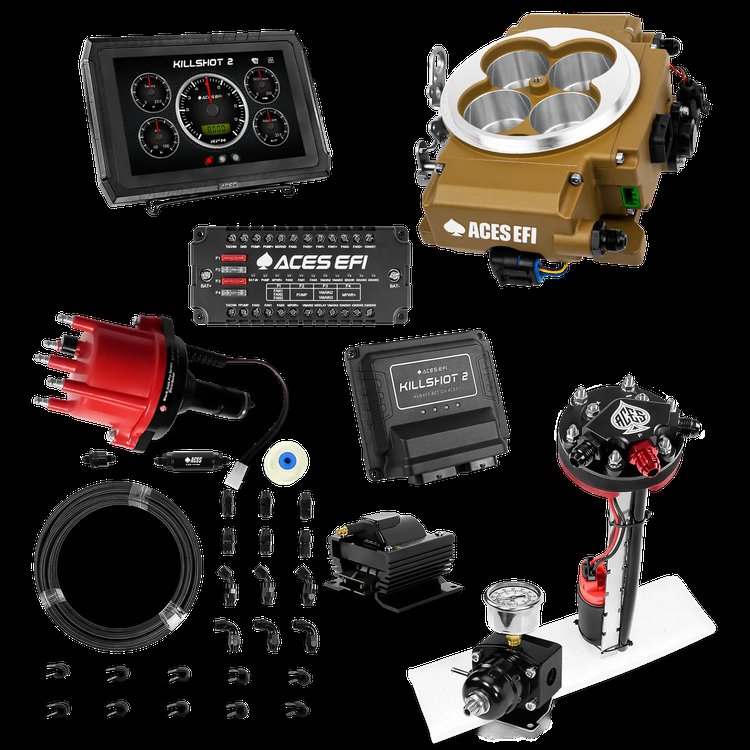 Complete Killshot 2 Pro EFI Conversion Kit for 4150-Flange Intake Manifolds [Gold]