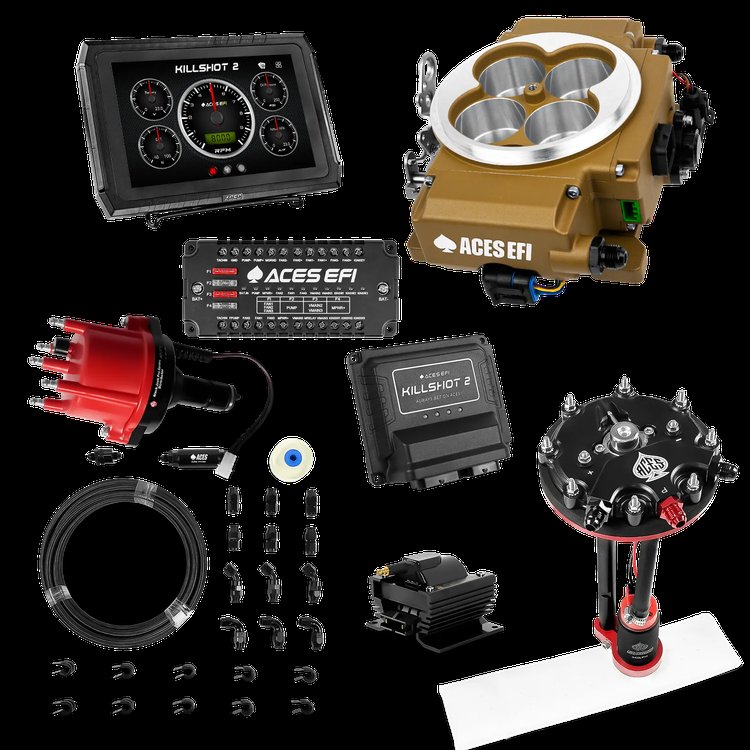 Complete Killshot 2 Pro EFI Conversion Kit for 4150-Flange Intake Manifolds [Gold]