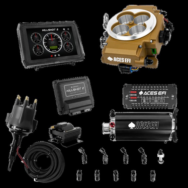 Complete Killshot 2 Pro EFI Conversion Kit for 4150-Flange Intake Manifolds [Gold]