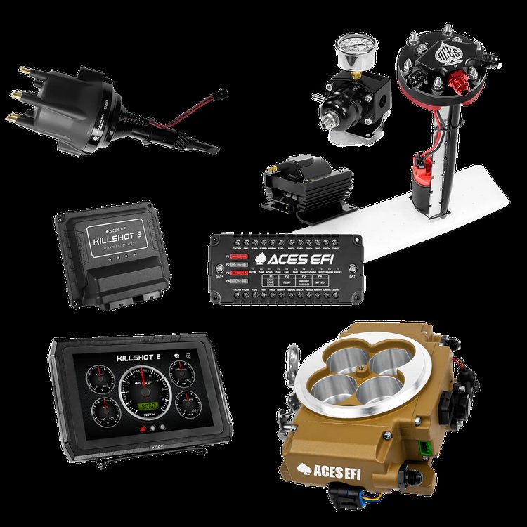 Complete Killshot 2 Pro EFI Conversion Kit for 4150-Flange Intake Manifolds [Gold]