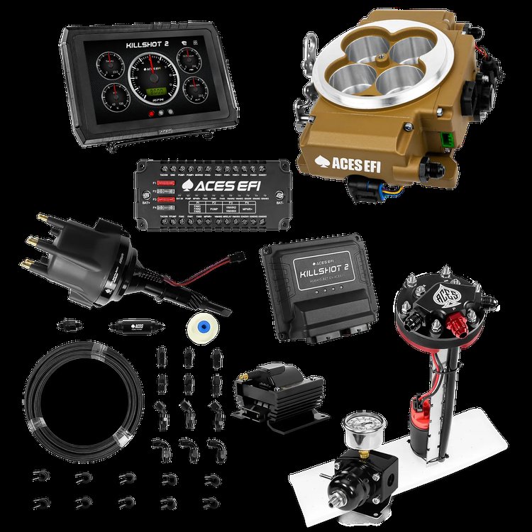 Complete Killshot 2 Pro EFI Conversion Kit for 4150-Flange Intake Manifolds [Gold]