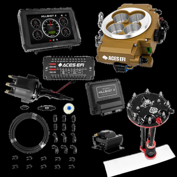 Complete Killshot 2 Pro EFI Conversion Kit for 4150-Flange Intake Manifolds [Gold]
