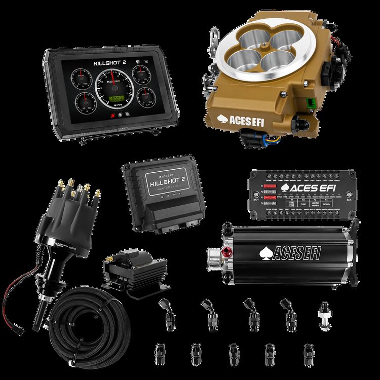 Complete Killshot 2 Pro EFI Conversion Kit for 4150-Flange Intake Manifolds [Gold]
