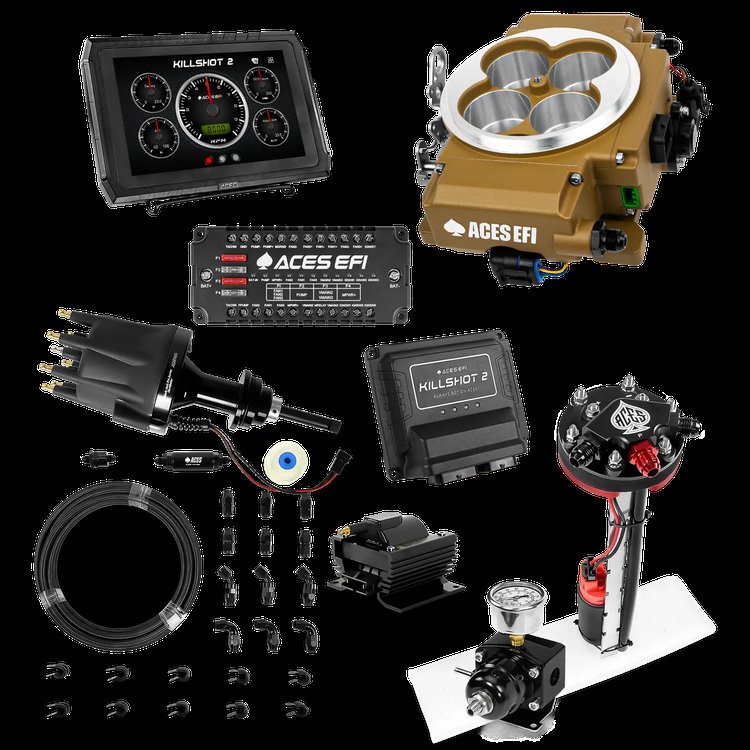 Complete Killshot 2 Pro EFI Conversion Kit for 4150-Flange Intake Manifolds [Gold]